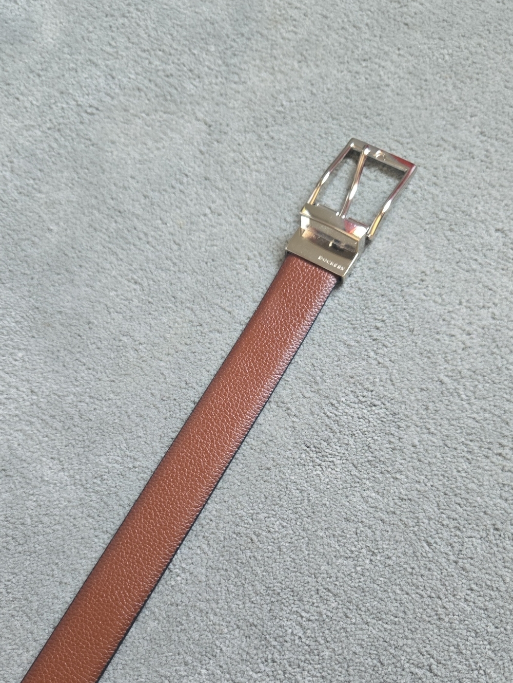 Dockers Men's Reversible Belt with Silver Buckle